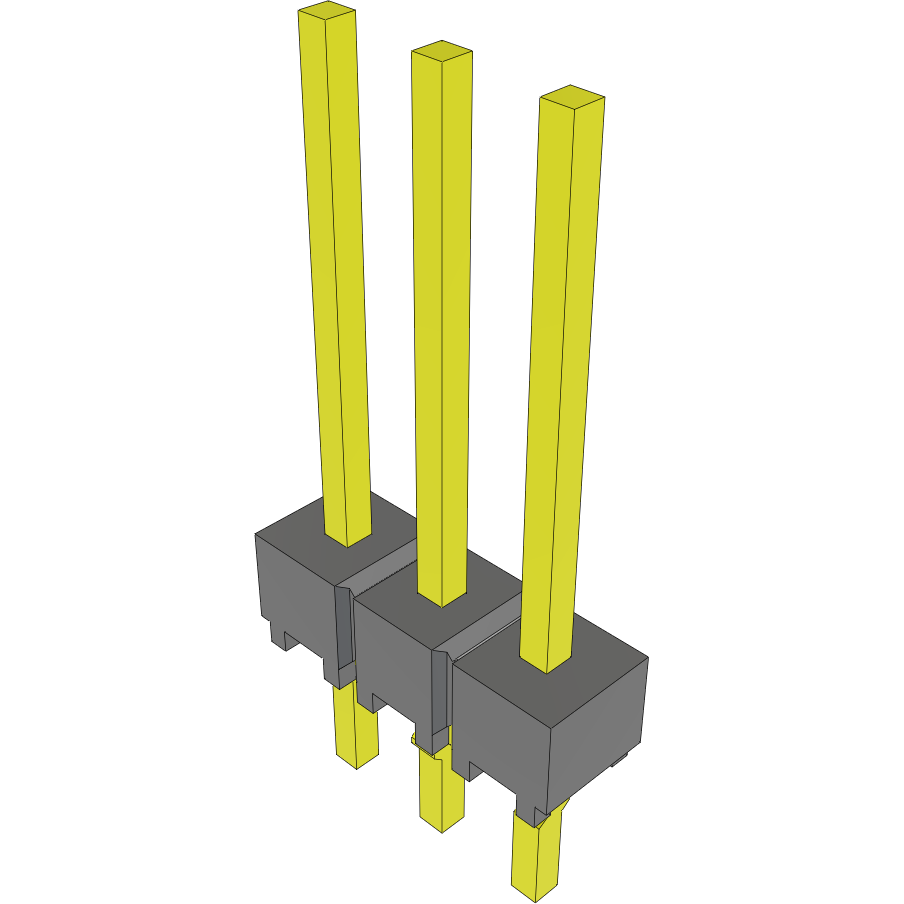 Samtec-MTSW-103-22-S-S-400-LL Connector Headers and PCB Receptacles Conn Unshrouded Header HDR 3 POS 2.54mm Solder ST Top Entry Thru-Hole Bulk