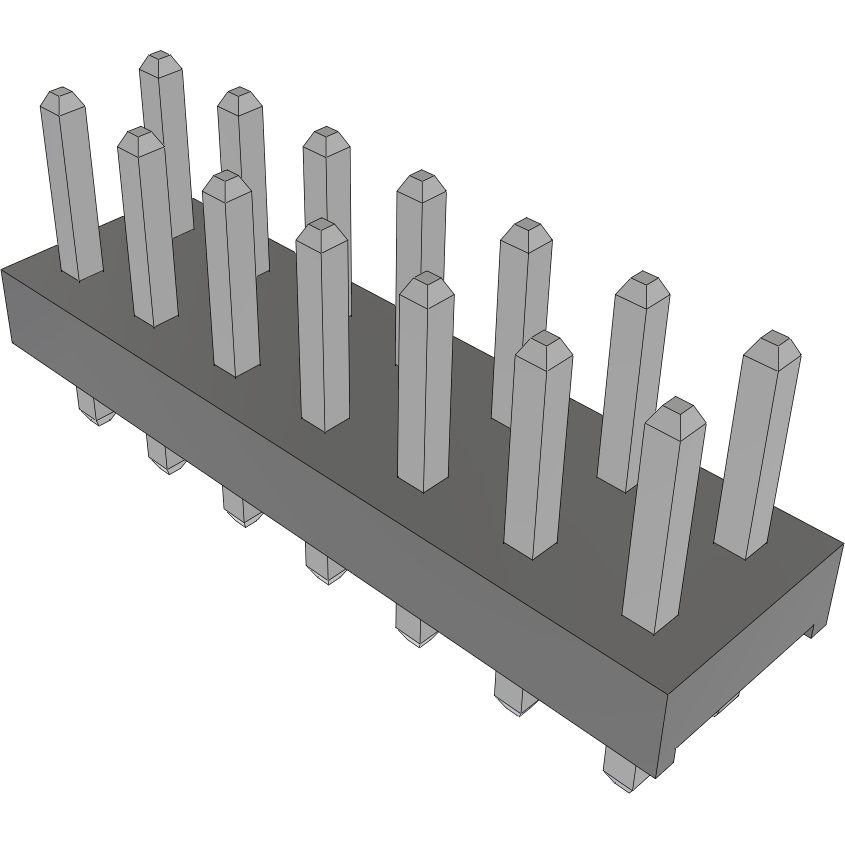 Samtec-MTMM-107-02-T-D-130 Connector Headers and PCB Receptacles Conn Unshrouded Header HDR 14 POS 2mm Solder ST Thru-Hole Bulk
