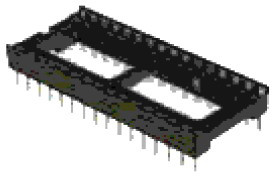 Assmann WSW components, Inc-A 28-LC/7-T Connector Socket Conn DIP Socket SKT 28 POS 2.54mm Solder ST Thru-Hole Tube