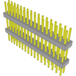Conn Board Stacker HDR 34 POS 2mm Solder ST Top Entry Thru-Hole Bulk