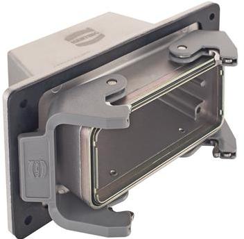 HARTING-19628101121 Adaptateurs pour manchons thermorétractables Panel Mount Housing 180° 10/B Shell Size Aluminum Die Cast Han®