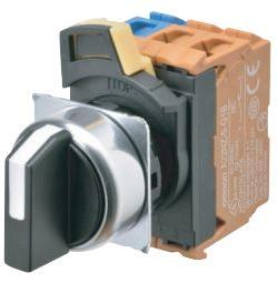 Omron-A22NS-3RM-NBA-G101-NN Commutateur Switch Selector N.O. DPST 45° Lever 10A 440VAC 240VDC Screw 500000Cycles Panel Mount