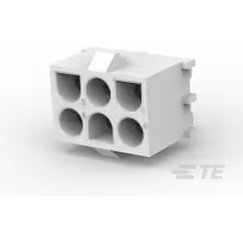 TE Connectivity-350827-1 连接器插头及 PCB 插座 Conn Wire to Board SKT 6Power POS 6.35mm Solder ST Top Entry Thru-Hole Bag