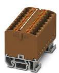 PHOENIX CONTACT-3274154 Steckverbinder, Klemmenblöcke Conn Distribution Terminal Block 18 POS Spring Clamp DIN Rail/Panel Mount 24A