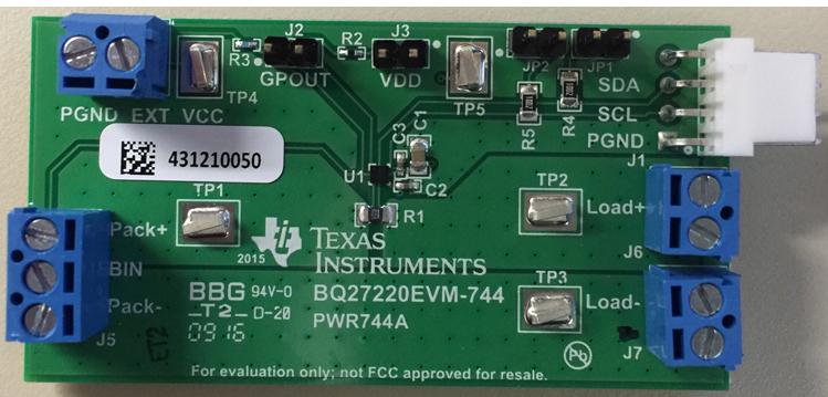 Texas Instruments-BQ27220EVM-744 Power Management Development Boards and Kits BQ27220 Battery Management Evaluation Board