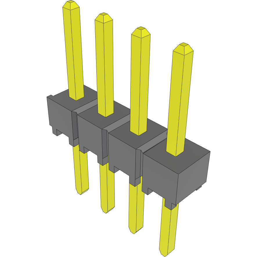 Samtec-TSW-104-08-G-S Connector Headers and PCB Receptacles Conn Unshrouded Header HDR 4 POS 2.54mm Solder ST Top Entry Thru-Hole Bulk