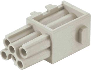 HARTING-09149061101 Accesorios del conector Connector Accessories Module Han® Domino DD Cube, Small Tab, Polycarbonate Insert Pebble Gray