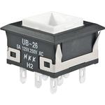 Switch Push Button ON ON DPDT Square Button 5A 250VAC 30VDC Alternate Panel Mount Solder Lug