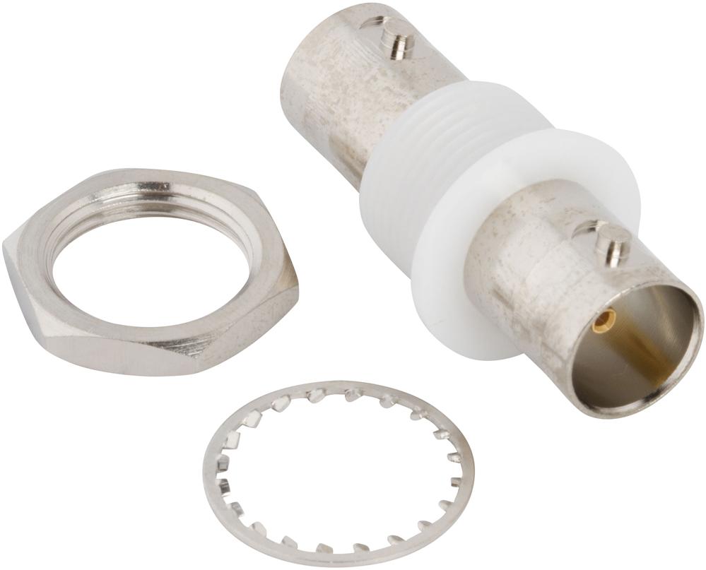 Amphenol RF-112444-12G RF-Steckverbinder Conn BNC Adapter 0Hz to 12GHz 75Ohm ST Panel Mount RCP/RCP Gold Bag