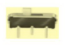 knitter-switch-MMP121 Switch Slide Switch Slide ON ON SPDT Top Slide 0.1A 30VDC 15000Cycles PC Pins Thru-Hole