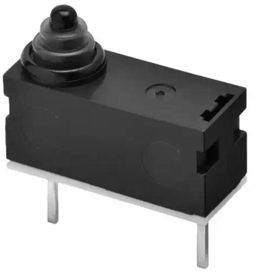 Omron-D2AW-ER002D R Schnappschalter Switch Snap Action N.C. SPST Pin Plunger 0.1A 12VDC 1N Thru-Hole PC Pins