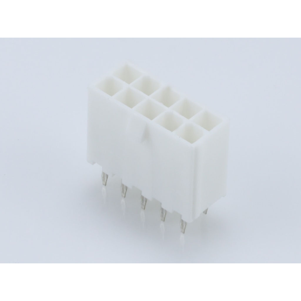 Molex-0039288100 Steckverbinderleisten und Leiterplattenbuchsen Conn Wire to Board HDR 10Power POS 4.2mm Solder ST Top Entry Thru-Hole Mini-Fit Jr Bag