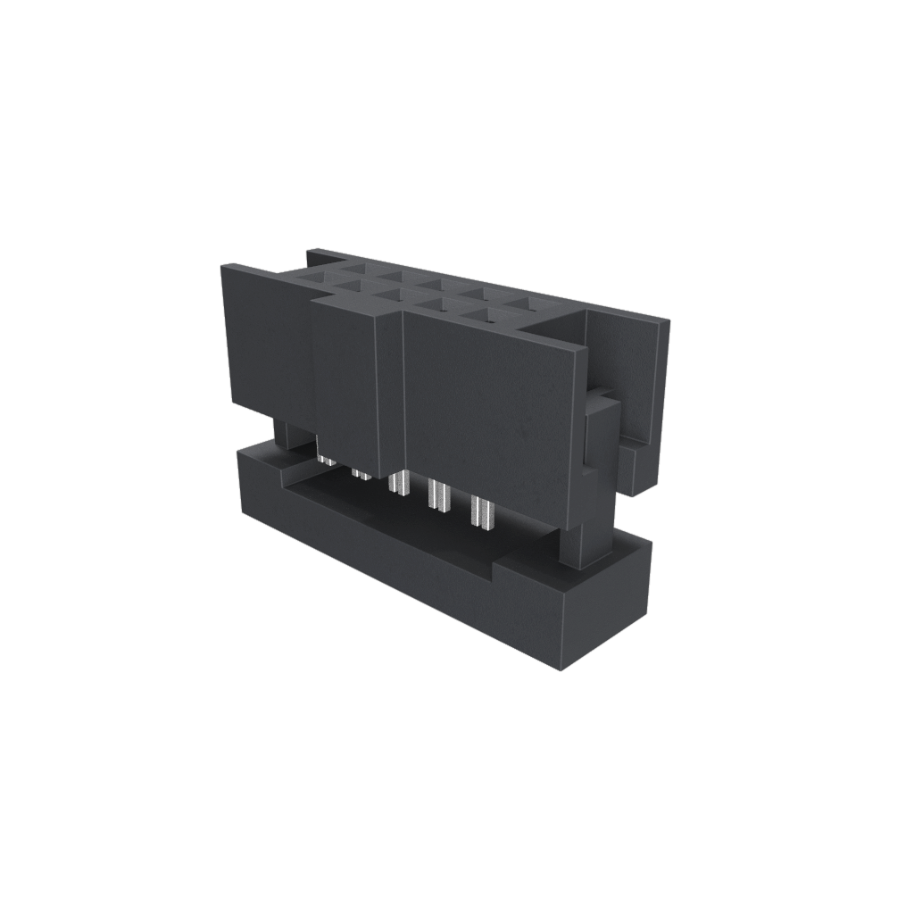 Amphenol Communications Solutions-20021444-00010T1LF Connector Headers and PCB Receptacles Minitek127®, Wire to Board connector, IDC Receptacle, Double Row, 10 Positions, 1.27 mm (.050in) * 1.27 mm (.050in) Pitch