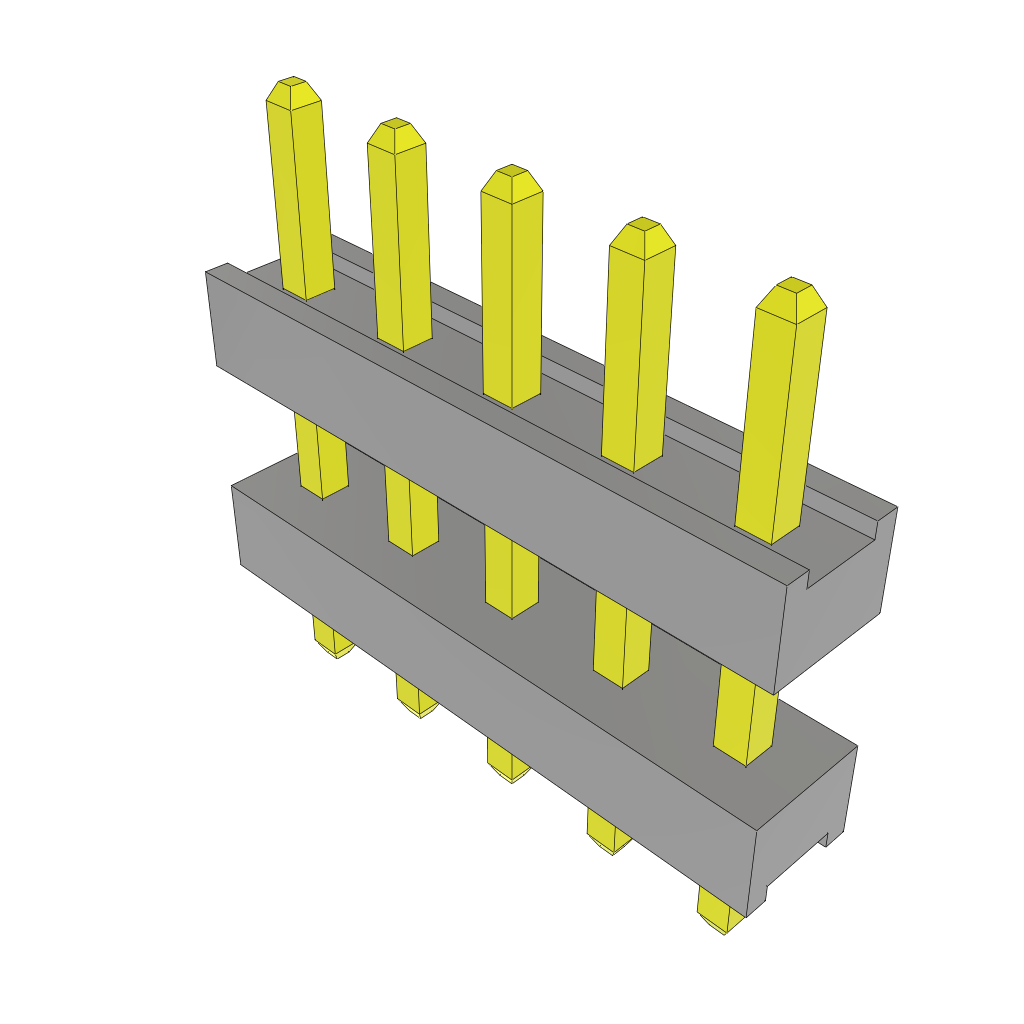 Samtec-TW-05-02-L-S-200-070 Steckverbinderleisten und Leiterplattenbuchsen Conn Board Stacker HDR 5 POS 2mm Solder ST Top Entry Thru-Hole Bulk