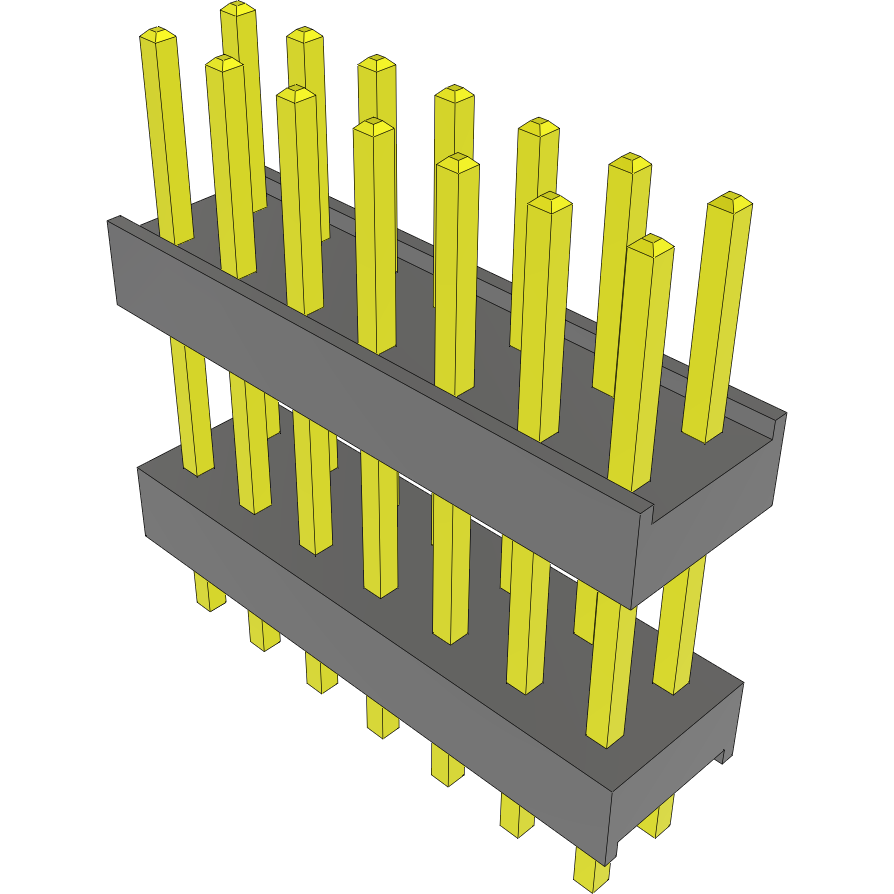 Samtec-DW-07-09-T-D-415 Steckverbinderleisten und Leiterplattenbuchsen Conn Board Stacker HDR 14 POS 2.54mm Solder ST Top Entry Thru-Hole Bulk