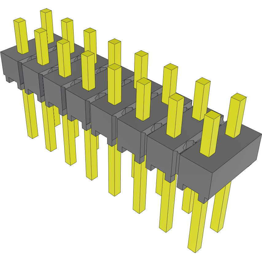 Samtec-MTSW-108-07-G-D-105 Piastre connettori e prese PCB Conn Unshrouded Header HDR 16 POS 2.54mm Solder ST Thru-Hole Bulk