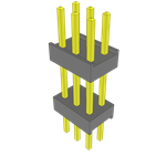 Conn Board Stacker HDR 6 POS 2.54mm Solder ST Top Entry Thru-Hole Bulk