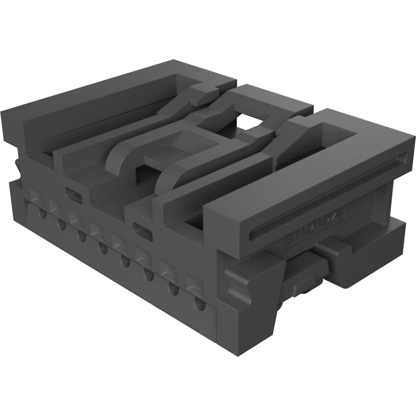 Molex-34791-0081 Einzeladersteckverbinder, Gehäuse Conn Housing RCP 8 POS 2mm Crimp ST Cable Mount Gray Mini50™ Bag