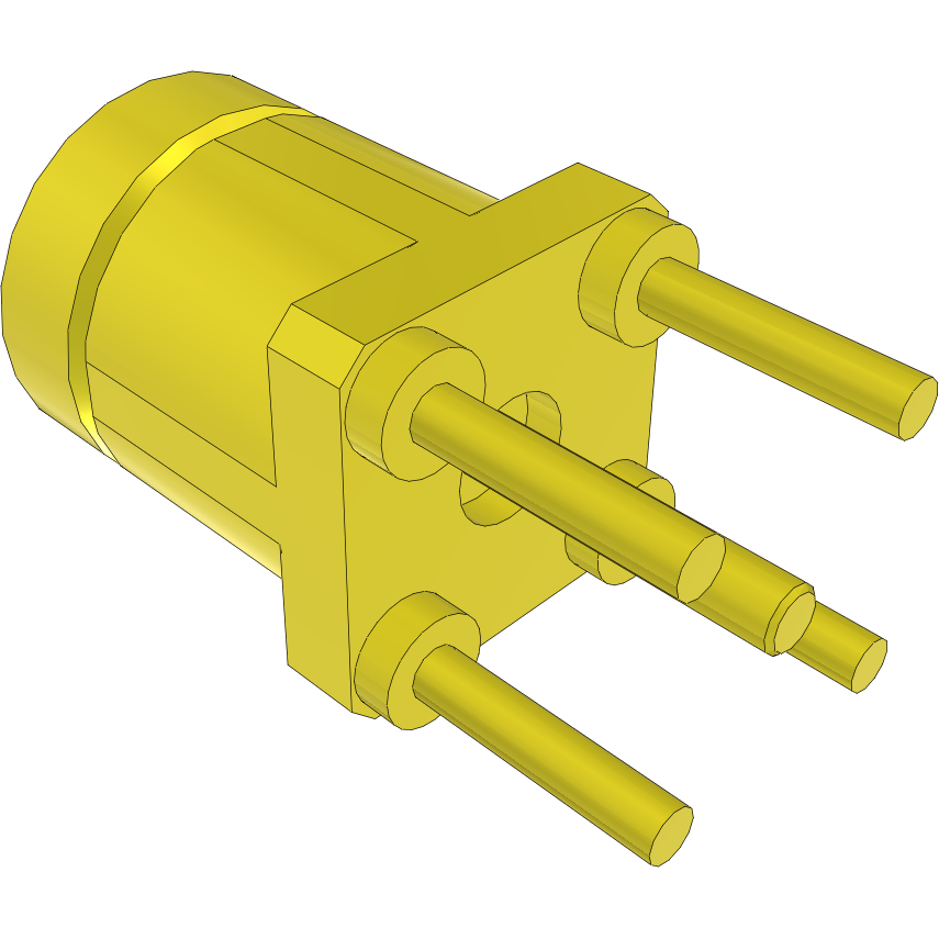 Samtec-SMPM-PF-P-HG-ST-TH-1 Conector RF Conn SMPM 0Hz to 65GHz 50Ohm Solder ST Thru-Hole PL Gold Over Nickel Bulk