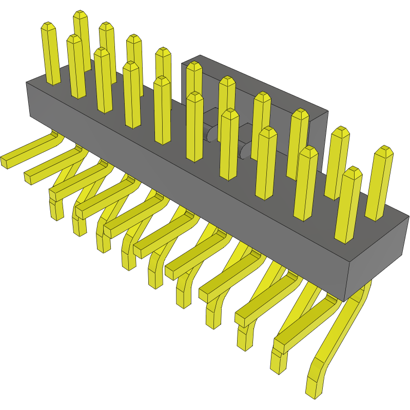 Samtec-MMT-110-01-L-MT-P Connector Headers and PCB Receptacles Conn Unshrouded Header HDR 20 POS 2mm Solder RA Side Entry SMD/Thru-Hole Tube