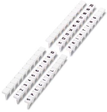 PHOENIX CONTACT-BNB-ZB 5.LGS:FORTL.ZAHLEN 1-10 Steckverbinderzubehör Connector Accessories Zack Marker Strip Straight White