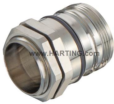 HARTING-09151000364 Schrumpfbalgenadapter Bulkhead Housing 180° M23 Shell Size Nickel Copper-Zinc Alloy Screw Lock