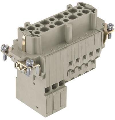 HARTING-09330162728 Raccordement rectangulaire Han ES 16 Pos. F Insert Cage Clamp Term