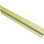 Conn Unshrouded Header HDR 40 POS 2.54mm Solder ST Top Entry Thru-Hole Bulk