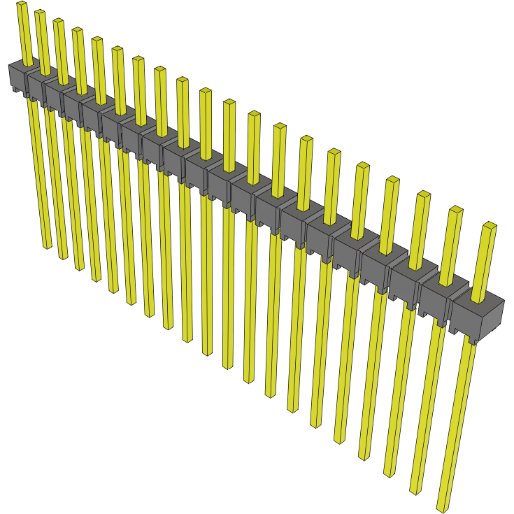 Samtec-MTSW-120-12-T-S-235 Connector Headers and PCB Receptacles Conn Unshrouded Header HDR 20 POS 2.54mm Solder ST Top Entry Thru-Hole Bulk