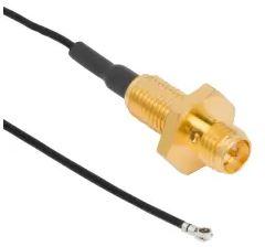 Amphenol-095-902-604M040 Kabelbaugruppen Koaxial RP-SMA STR BHD Jack Front Mount IP67 to AMC4 Plug On 1.13mm Cable