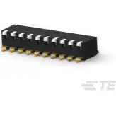 TE Connectivity-2319764-5 Switch DIP Switch DIP OFF ON SPST 10 Long Piano 0.025A 24VDC Gull Wing 2000Cycles 2.54mm SMD Tube