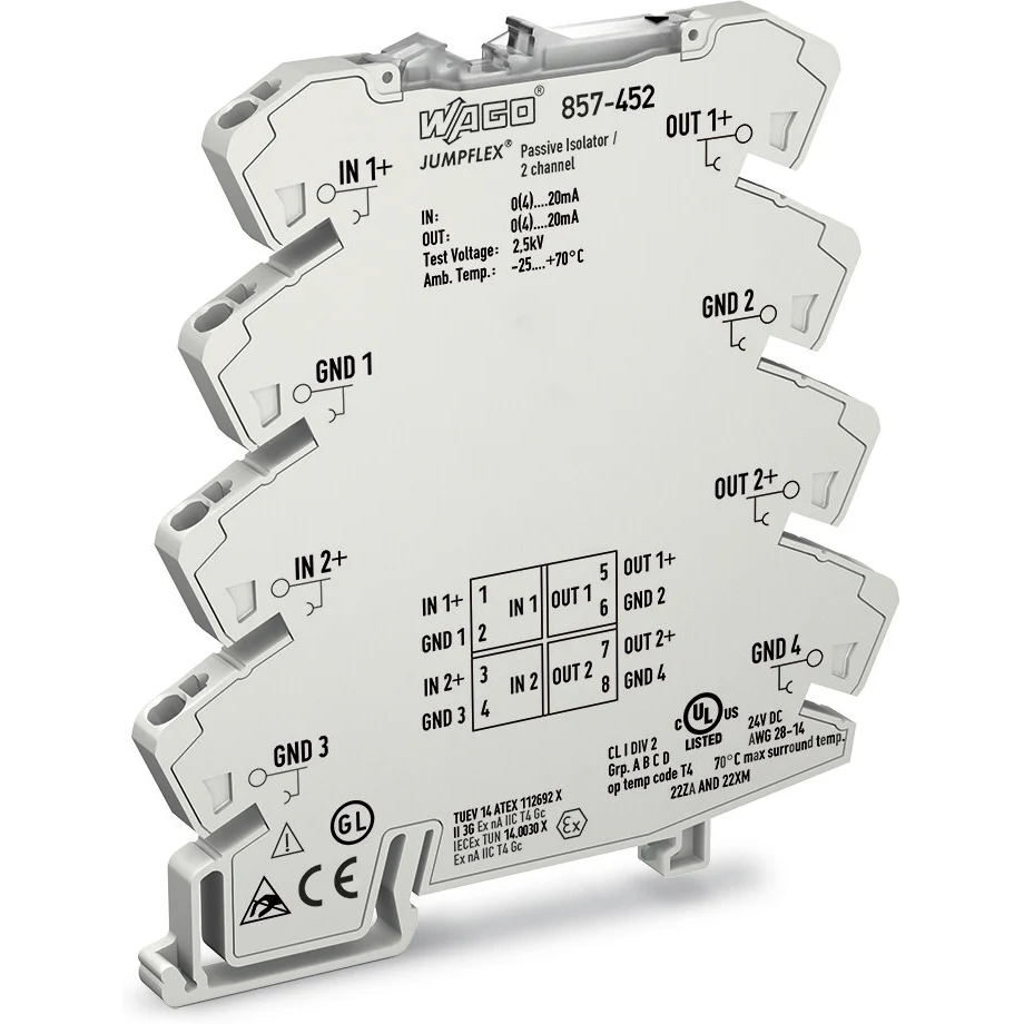 WAGO-857-452 RF Isolators and Circulators PASSIVE ISOLATOR, 2 CHANNEL
