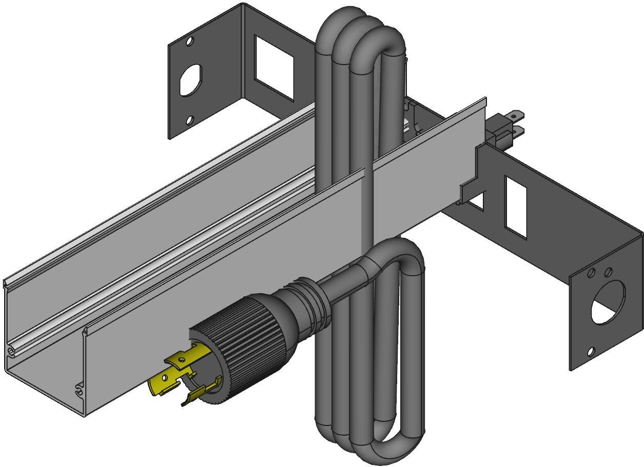 Hammond Manufacturing-1589H4D1 Unità di distribuzione dell&rsquo;alimentazione 20A H.D. 4 Outlet Strip w/ switch, 15 ft. cord Lock Plug