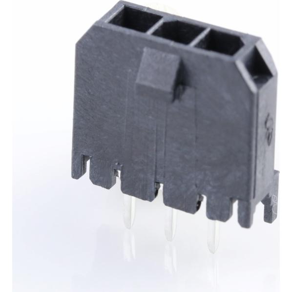 Molex-43650-0328 Cabezales del conector y receptáculos PCB Conn Wire to Board HDR 3Power POS 3mm Solder ST Top Entry Thru-Hole Micro-Fit 3.0 Tray