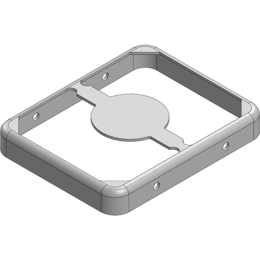 Masach Tech-MS220-20F-NS null 22 x 17.7 x 3mm Two-piece Drawn-Seamless RF Shield/EMI Shield FRAME (Nickel-Silver)