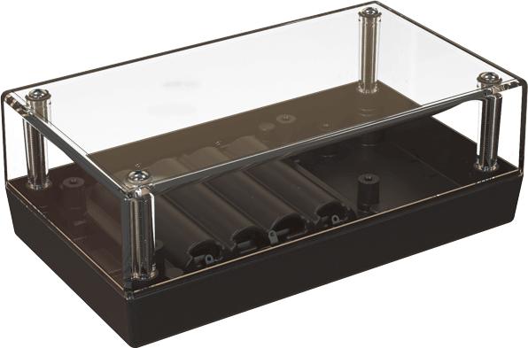 Serpac Electronic Enclosures-152RC4AA,BK Kästen, Gehäuse und Gestelle Clear Top Desktop Enclosure with 4AA Battery Compartment, 5.62x3.25x2.00in.	 <h4><strong>CALIFORNIA&nbsp;PROPOSITION</strong> ⚠️<strong>65&nbsp;WARNING</strong>⚠️</h4>