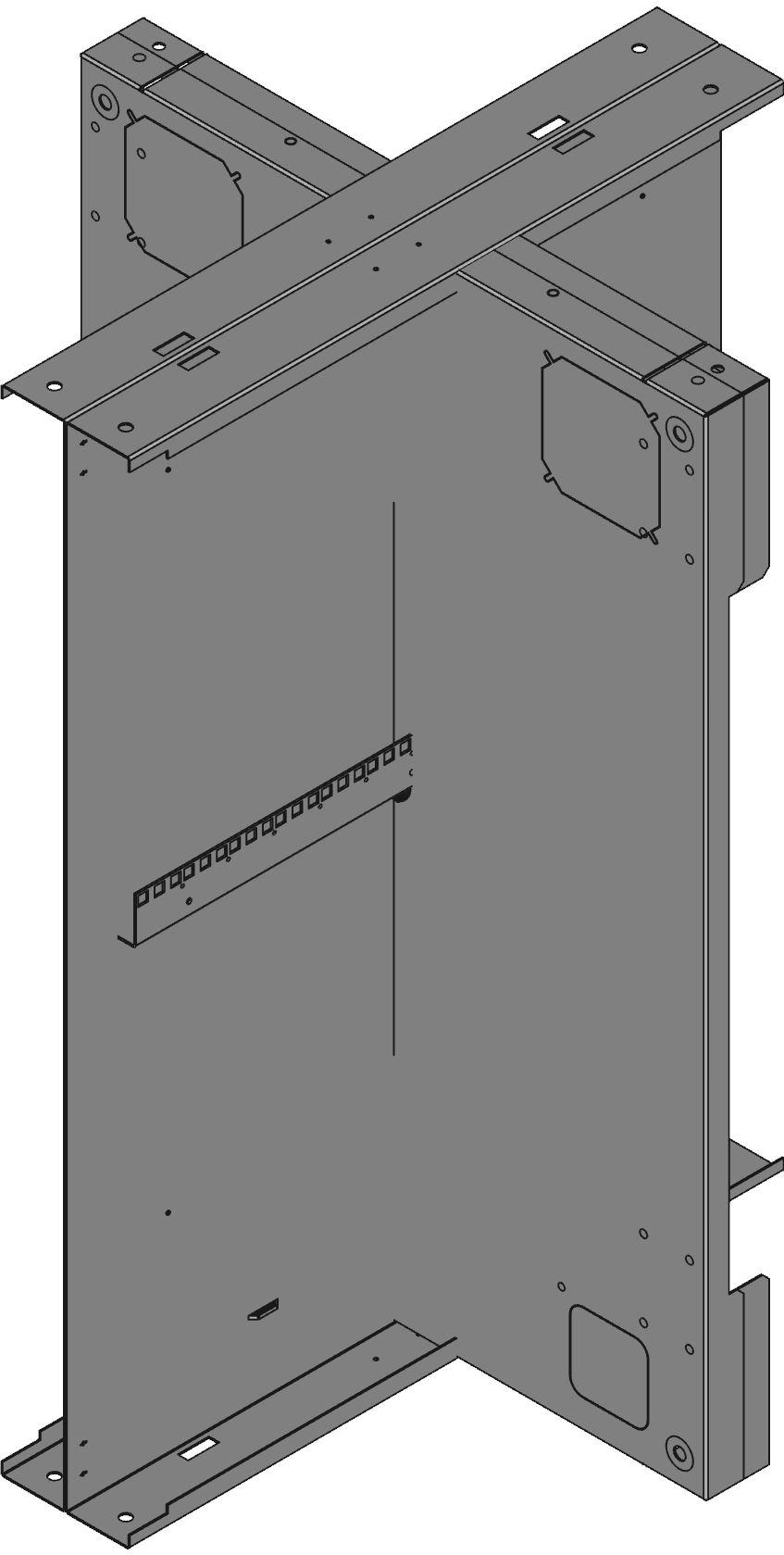 Hammond Manufacturing-RCSC1902136BK1 Kästen, Gehäuse und Gestelle Black Steel DIN Rail Rack Cabinet