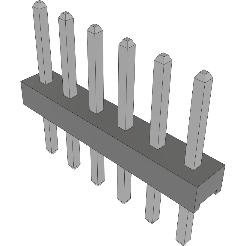 Samtec-MTMM-106-05-T-S-180 Steckverbinderleisten und Leiterplattenbuchsen Conn Unshrouded Header HDR 6 POS 2mm Solder ST Top Entry Thru-Hole Bulk