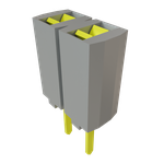 Conn Socket Strip SKT 2 POS 2.54mm Solder ST Top Entry Thru-Hole Bulk