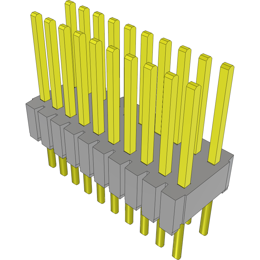 Samtec-HTMS-110-01-SM-D Piastre connettori e prese PCB Conn Unshrouded Header HDR 20 POS 1.27mm Solder ST Top Entry SMD Tube