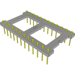 Conn DIP Adapter HDR 24 POS 2.54mm ST Thru-Hole Tube