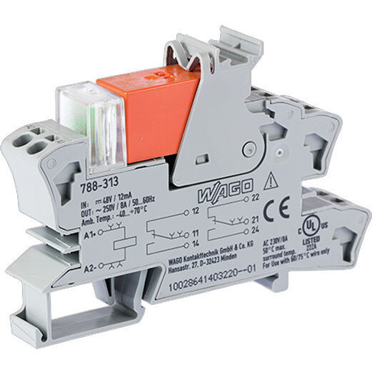 WAGO-788-313 Relè elettromeccanico Relay connector, fitted with miniature switching relay