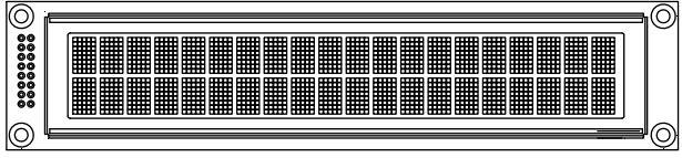Vishay-OLED-020N002B-GPP5N00000 OLED-Module 20Char x 2Line Yellow OLED Display Character Display Parallel/ SPI(Option) Interface 5V 16-Pin