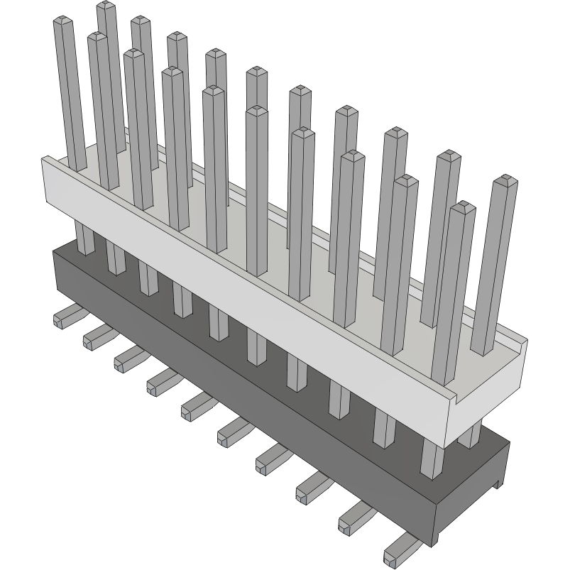 Samtec-HW-10-09-T-D-370-SM-A Steckverbinderleisten und Leiterplattenbuchsen Conn Board Stacker HDR 20 POS 2.54mm Solder ST Top Entry SMD Tube