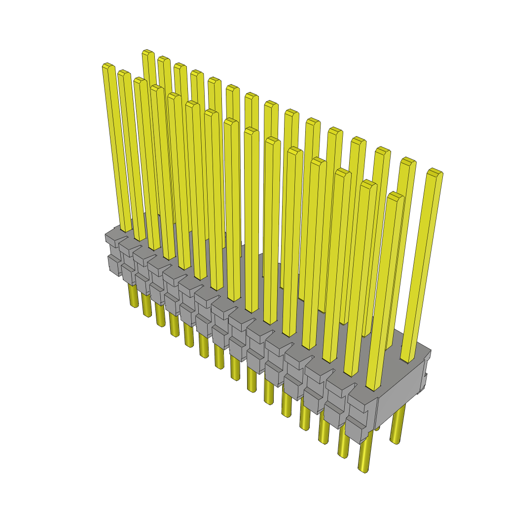Samtec-TMS-115-55-G-D Embases de raccordement et réceptacles PCB Conn Unshrouded Header HDR 30 POS 1.27mm Solder ST Top Entry Thru-Hole Tube