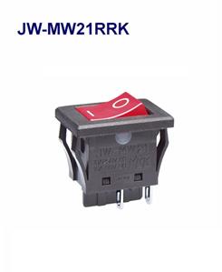 NKK Switches-JW-MW21RRK Switch Rocker Switch Rocker ON None OFF DPST Quick Connect/Solder Lug Curved Rocker 10A 250VAC 30VDC 25000Cycles