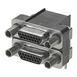 Conn Micro-D F/F 15/15 POS 0.63mm Solder RA Thru-Hole 30 Terminal 2 Port Commercial Micro-D Tube