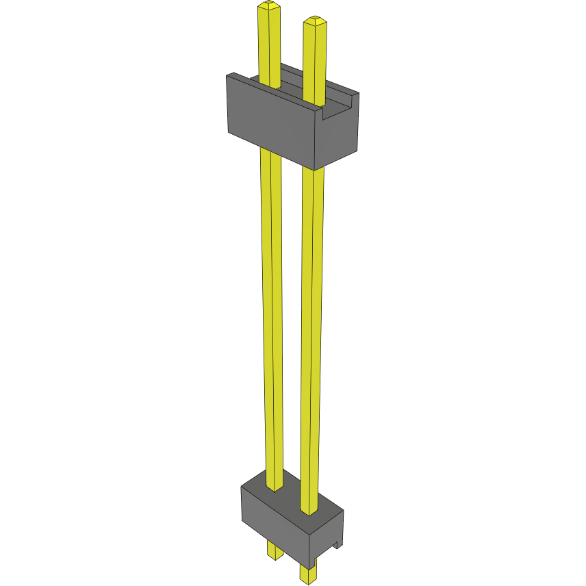 Samtec-DW-02-13-L-S-1000 连接器插头及 PCB 插座 Conn Board Stacker HDR 2 POS 2.54mm Solder ST Top Entry Thru-Hole Bulk