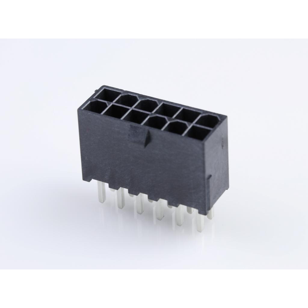 Molex-0462071012 Connector Headers and PCB Receptacles Conn Wire to Board HDR 12 POS 4.2mm Solder ST Thru-Hole Mini-Fit Jr Tray