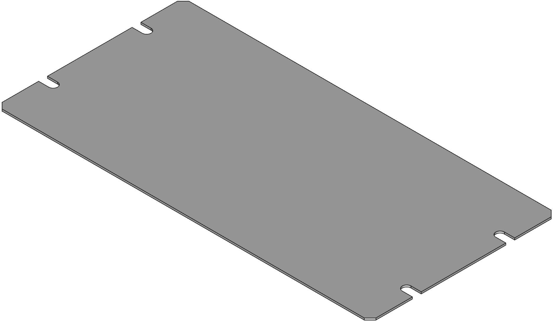 Hammond Manufacturing-1434-10 null Natural Aluminum Bottom Plate For Aluminum Chassis